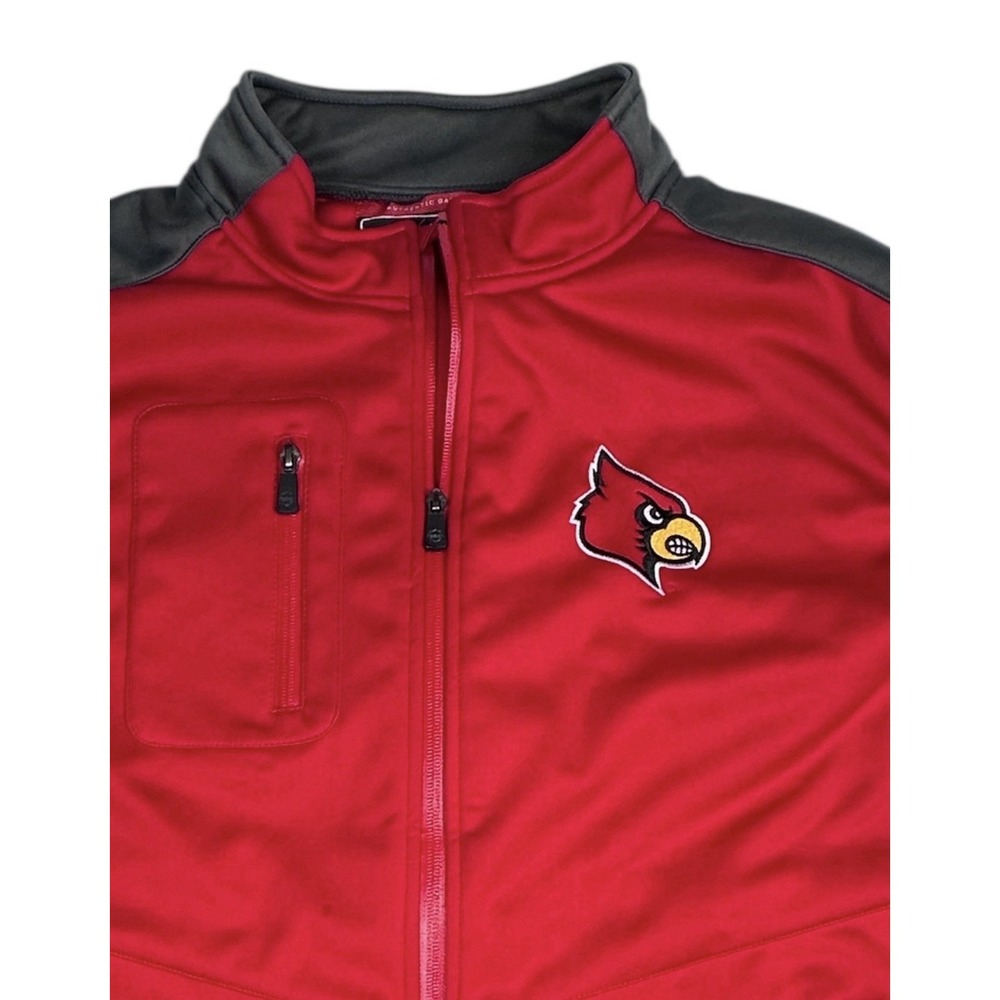 Franchise Club Louisville Cardinals Fleece Red Vest with Zip Front XXL - Picture 2 of 10